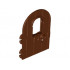 Door 1 x 4 x 6 Round Top with Window and Keyhole, Nonreinforced Edge: {червеникаво-кафяв}