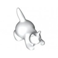Cat, Crouching: {бял}