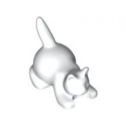 Cat, Crouching: {бял}