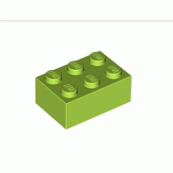 Тухличка 2X3: {ярко жълто-зелен}
