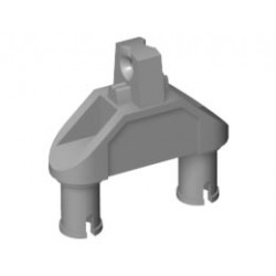 Hinge 1 x 3 with Two Pins, Locking 1 Finger: {умерено каменно сив}