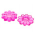 Clikits Icon, Flower 10 Petals 2 x 2 Small with Pin, Polished (Transparent Colors Only): {прозрачен умерено червеникаво виолетов}