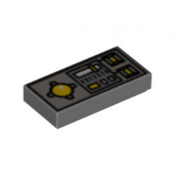 Плоска плочка 1X2 No. 90: {тъмно каменно сив}