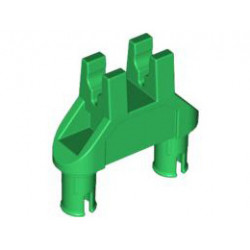 Technic, Pin Double Triangle 1 x 3 with 2 Clips with Round Pin Holes: {тъмно зелен}