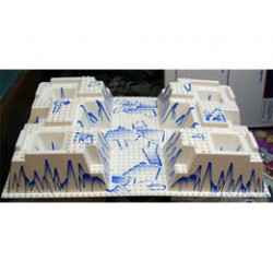 Baseplate, Raised 32 x 48 x 6 with 4 Corner Pits with Arctic Blue Ice Pattern: {бял}