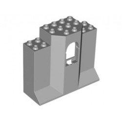 Стенен елемент 3X8X7 с прозорец: {умерено каменно сив}