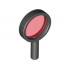 Minifigure, Utensil Magnifying Glass with Trans-Red Lens (Alpha Team): {черен}