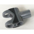 Technic, Axle Connector 2 x 3 with Ball Socket and Axle Socket with Black Rubber Insert: {тъмно каменно сив}