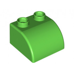 Quatro Brick 2 x 2 with Curved Top: {ярко зелен}