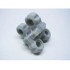 Technic, Spike Connector Flexible with Four Holes Perpendicular: {титаниево метален}