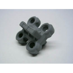 Technic, Spike Connector Flexible with Four Holes, Raised Center: {тъмно каменно сив}