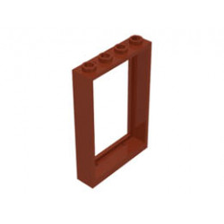 Window 1 x 4 x 5 with Hollow Studs: {червеникаво-кафяв}