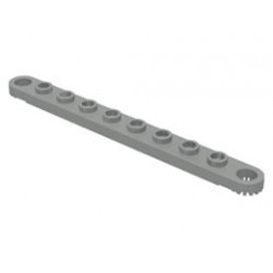 Technic, Plate 1 x 10 with Toothed Ends : {сив}
