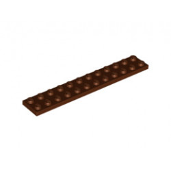 Плочка 2X12: {червеникаво-кафяв}