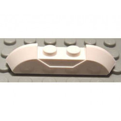 Slope, Curved 4 x 1 with Two Studs: {бял}