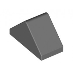 Крайна плочка ръб на покрив 1X2/45°: {тъмно каменно сив}