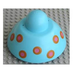 Primo Stacking Base Round Small with Top Stud with Dots Pattern: {гълъбово син}
