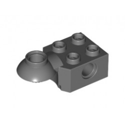 Тухличка 2x2 Ø4.85 с хоризонтална щракалка : {тъмно каменно сив}