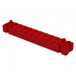 Brick, Modified 2 x 12 with Peg at each End: {ярко червен}