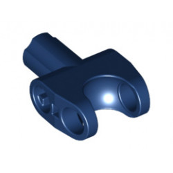 Technic, Axle Connector 2 x 3 with Ball Socket and Axle Socket with White Rubber Insert: {земно син}