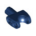 Technic, Axle Connector 2 x 3 with Ball Socket and Axle Socket with White Rubber Insert: {земно син}
