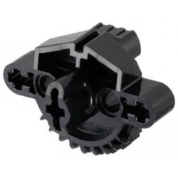 Bionicle Matoran Torso, Gear 9 Tooth with 3 Axle Holes and 2 Pin Holes: {черен}