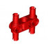 Technic, Pin Connector Perpendicular 3L with 4 Pins: {ярко червен}