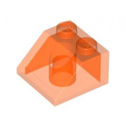 Покривна плочка 2X2/45°: {прозрачно флуорисциращо червеникаво оранжев}