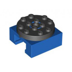Turntable 4 x 4 Locking Grooved Base with Black Top: {ярко син}