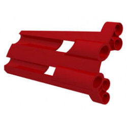 Technic, Panel Fairing # 3 Large Long, Large Holes, Side A: {ярко червен}