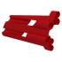 Technic, Panel Fairing # 3 Large Long, Large Holes, Side A: {ярко червен}