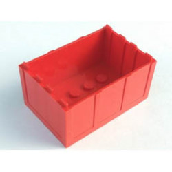 Container, Trunk Bottom 4 x 6 x 2 1/3: {ярко червен}