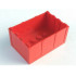 Container, Trunk Bottom 4 x 6 x 2 1/3: {ярко червен}
