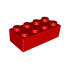 Brick, Soft 2 x 4: {ярко червен}