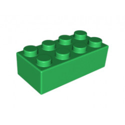 Brick, Soft 2 x 4: {тъмно зелен}