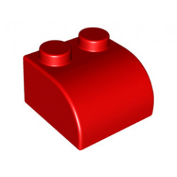 Brick, Soft 2 x 2 with Curved Top: {ярко червен}