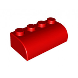 Brick, Soft 2 x 4 with Curved Top: {ярко червен}