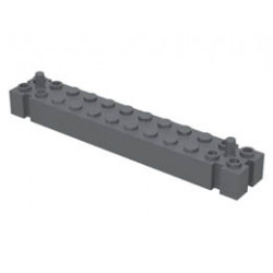Brick, Modified 2 x 12 with Peg at each End: {тъмно каменно сив}