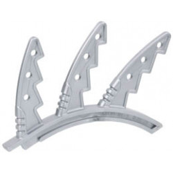 Bionicle Rahkshi Back Blade, 3 Jagged Bladed Fins (Kurahk) : {сребрист}