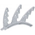 Bionicle Rahkshi Back Blade, 3 Jagged Bladed Fins (Kurahk) : {сребрист}