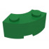 Brick, Round Corner 2 x 2 Macaroni with Stud Notch: {тъмно зелен}
