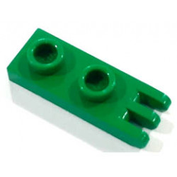 Hinge Plate 1 x 2 with 3 Fingers - Hollow Studs : {тъмно зелен}