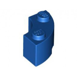 Brick, Round Corner 2 x 2 Macaroni with Stud Notch: {ярко син}