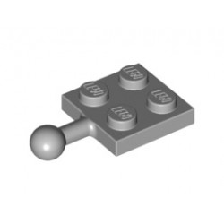 Plate, Modified 2 x 2 with Tow Ball: {умерено каменно сив}