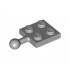 Plate, Modified 2 x 2 with Tow Ball: {умерено каменно сив}