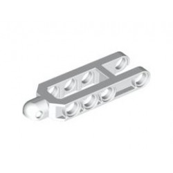 Technic, Steering Arm 6.5 x 2 with Tow Ball Socket Rounded, Chamfered : {бял}