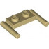 Plate, Modified 1 x 2 with Bar Handles - Flat Ends, Low Attachment: {тухлено жълт}