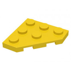 Wedge, Plate 3 x 3 Cut Corner: {ярко жълт}