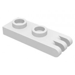 Hinge Plate 1 x 2 with 3 Fingers - Hollow Studs : {бял}