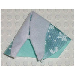 Belville, Clothes Shawl Fur Trimmed with Snowflake Pattern: {светло синьо-зелен}